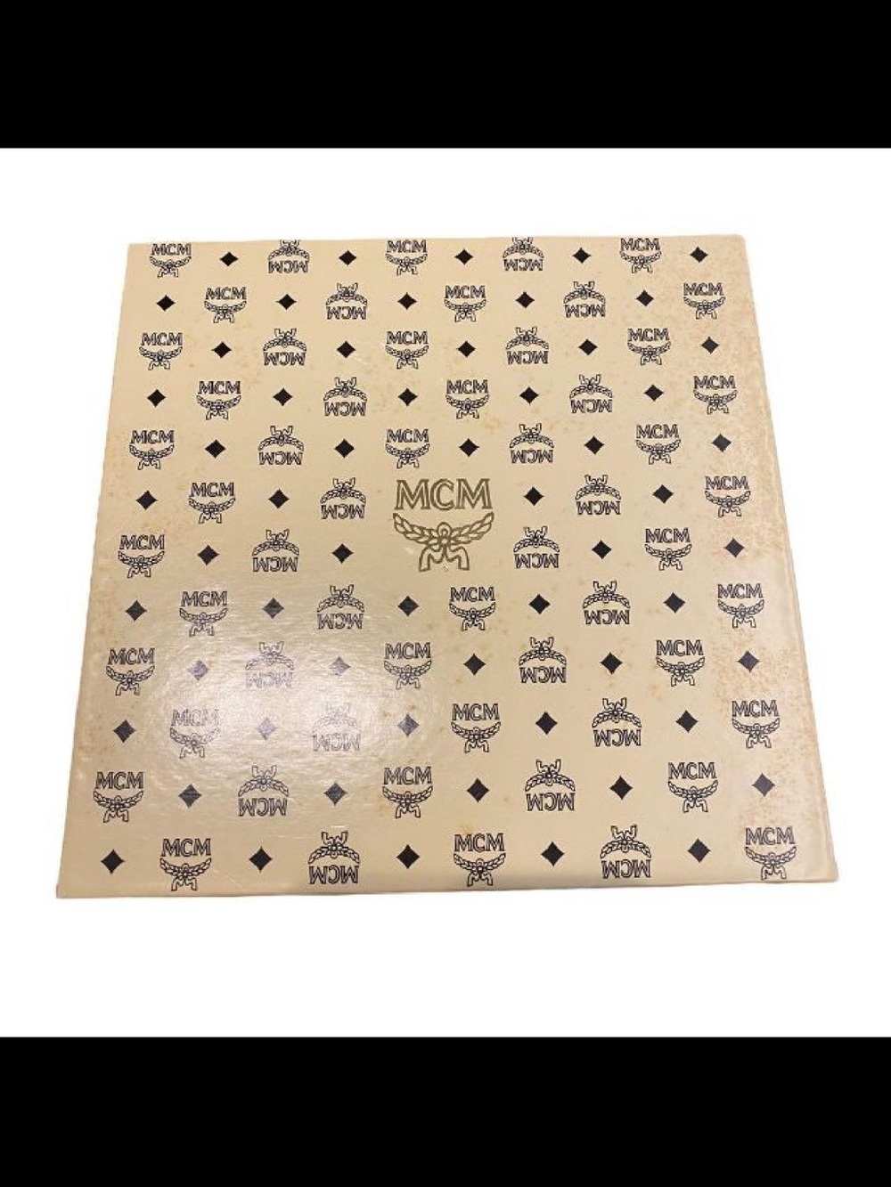 MCM Gold Cosmetic Pouch Gift Set Scarf Mirror Box Vintage - Picture 7 of 7